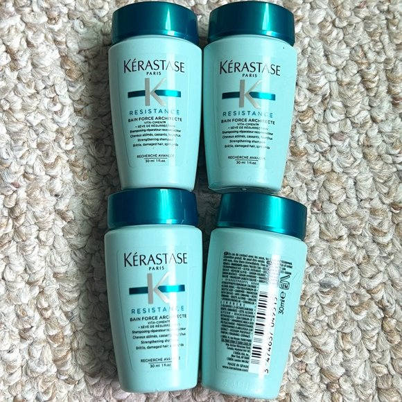 Kerastase Other - 4X Kérastase Resistance Strengthening Shampoo for Damaged Hair Travel 1 oz ea.
